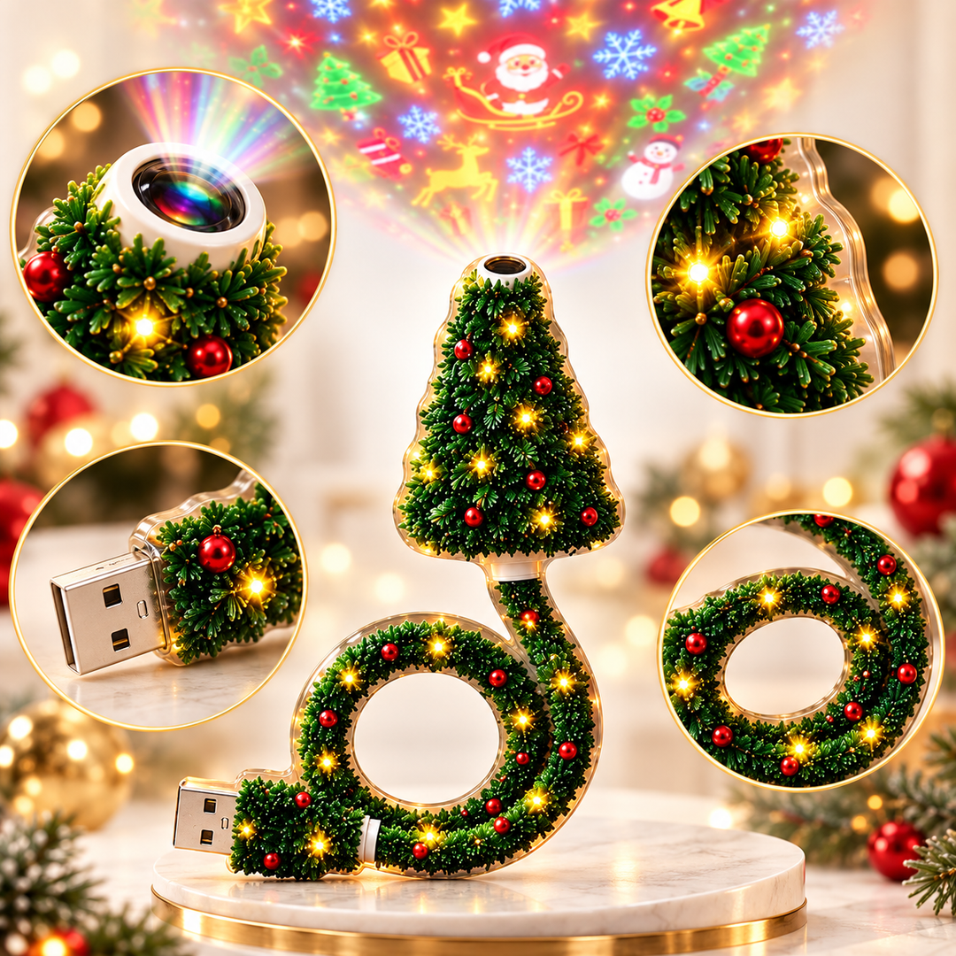 Festelle - LED-Projektionslicht für den Weihnachtsbaum