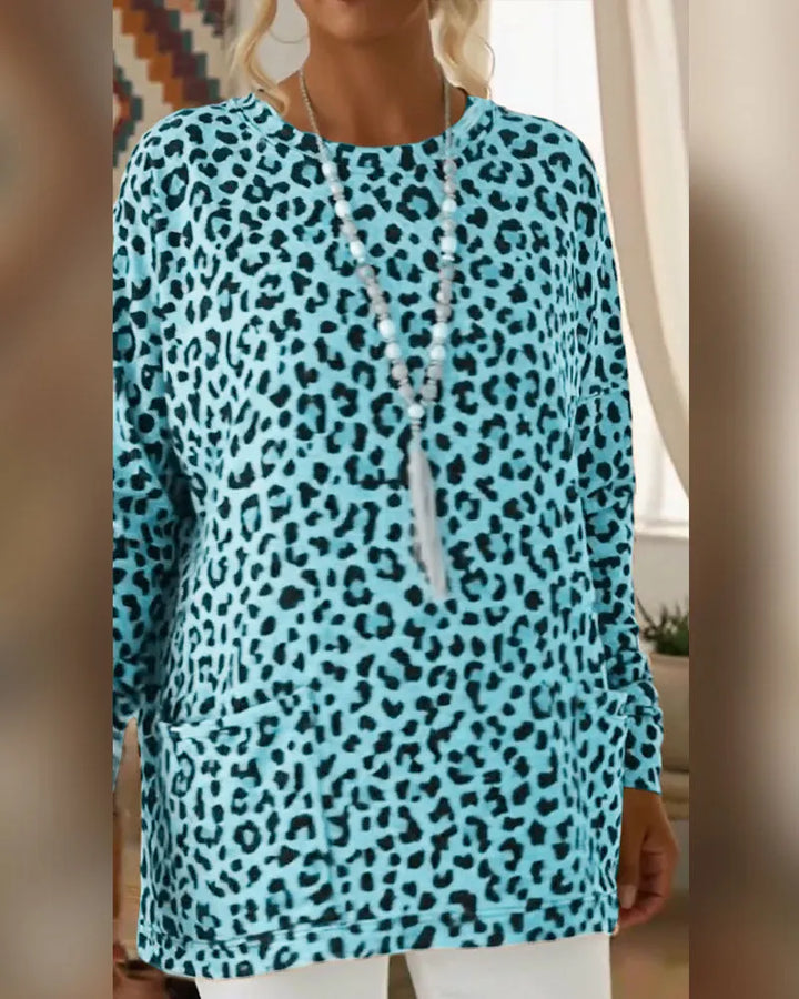 Calivelle - Weiches Langarmshirt mit Leopardenprint