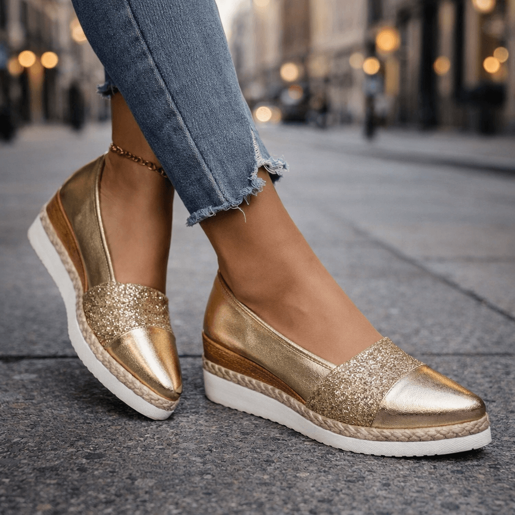 Kirsty - Glitzernde Keilsneaker