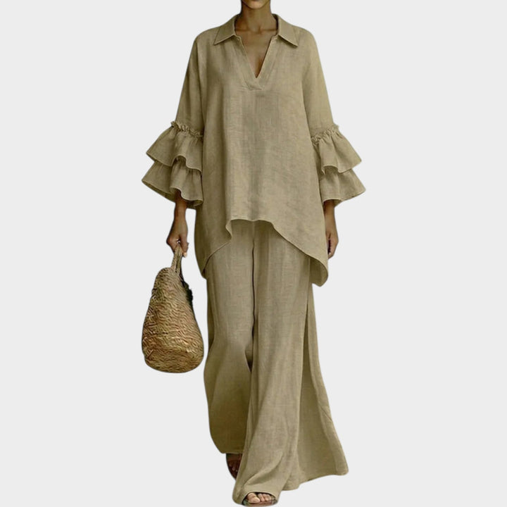 Catrin - Set aus Tunika mit Rüschenärmeln und Hose
