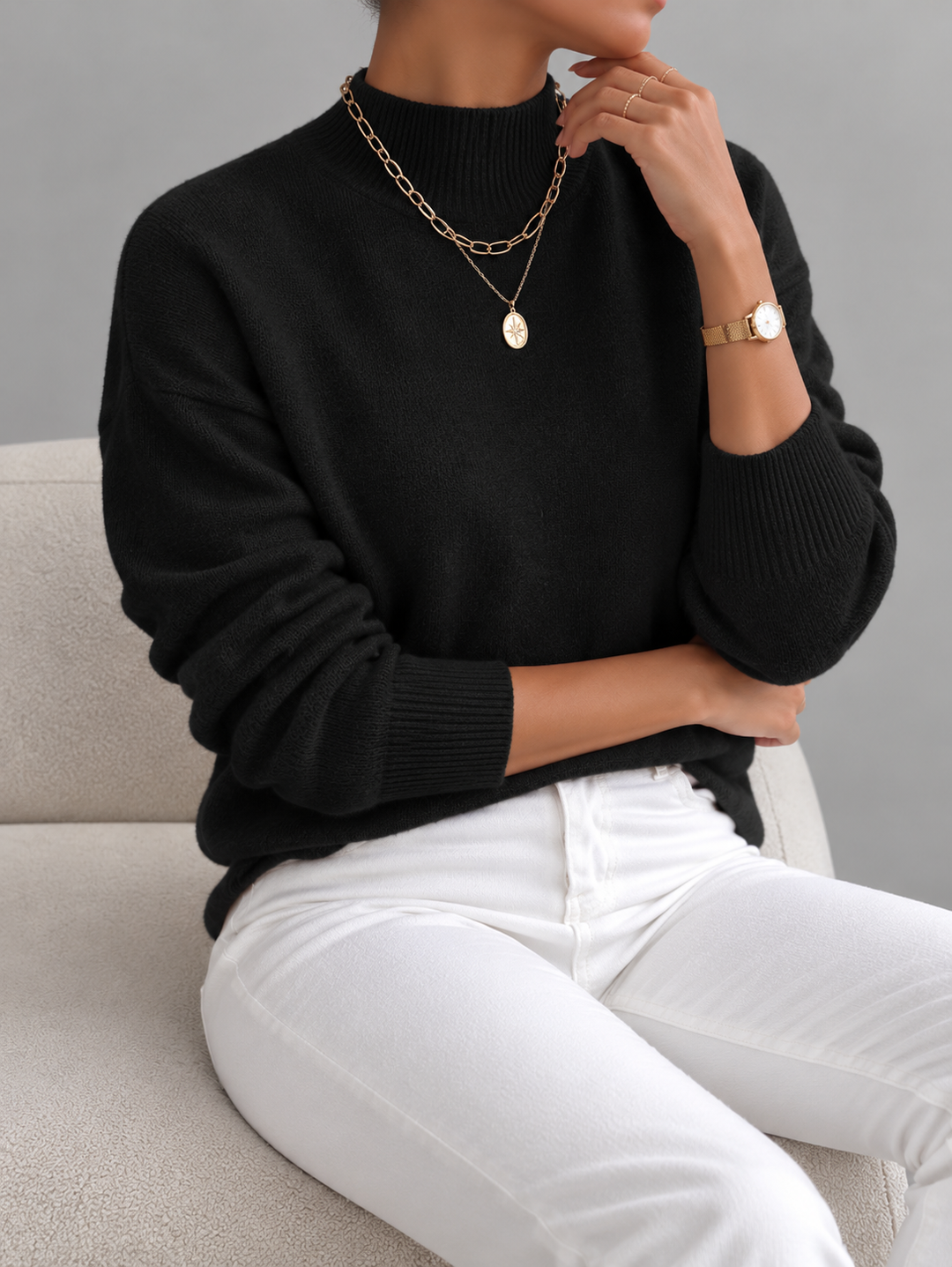 Jinty - Soft-Touch-Strickpullover im Relaxed-Fit