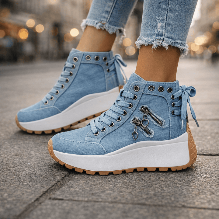 Celestia - Gepolsterte Plateau-Sneaker