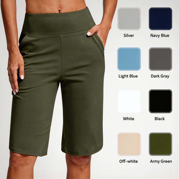 Kendall - High-Waist Radler-Shorts mit Taschen