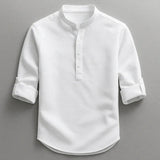Jarvis - Strukturiertes Henley-Shirt