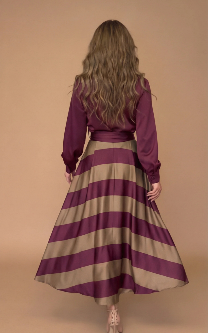 Zivara - gestreiftes Maxikleid mit weicher Haptik