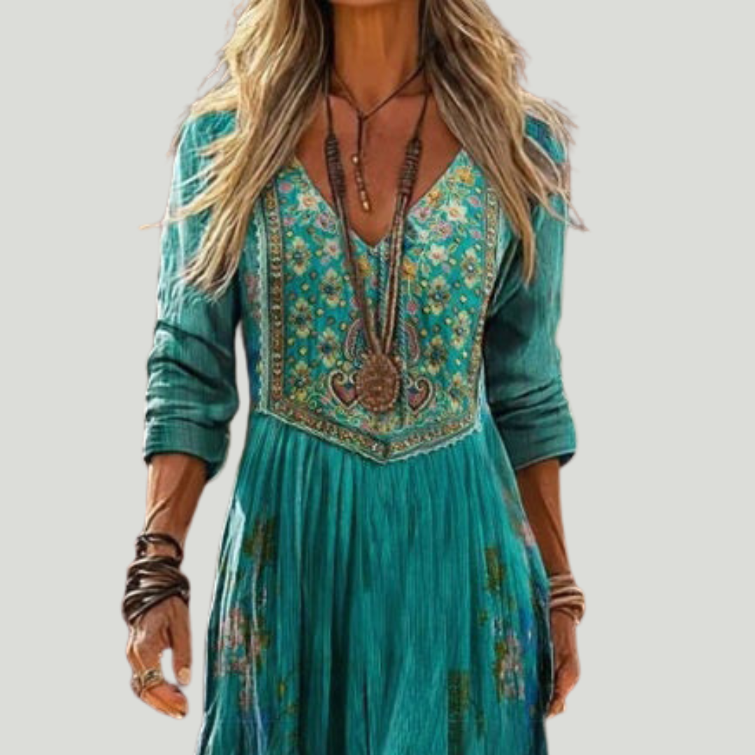 Lymira - Geblümtes Soft-Touch-Midikleid