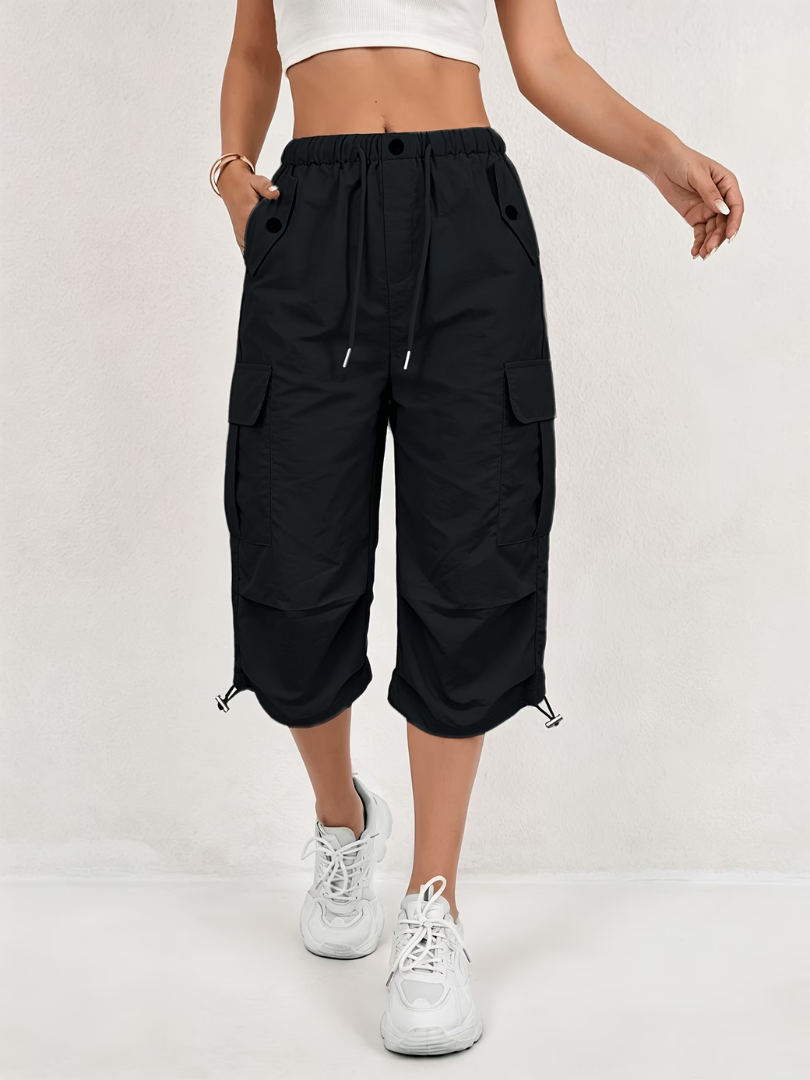 Donatella - Leichte Cargo-Caprihosen mit Stretch