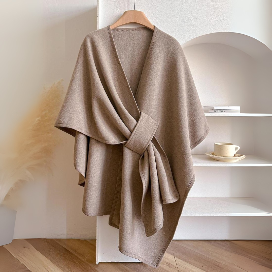 Teysia - drapierter Schal mit Soft-Touch-Finish