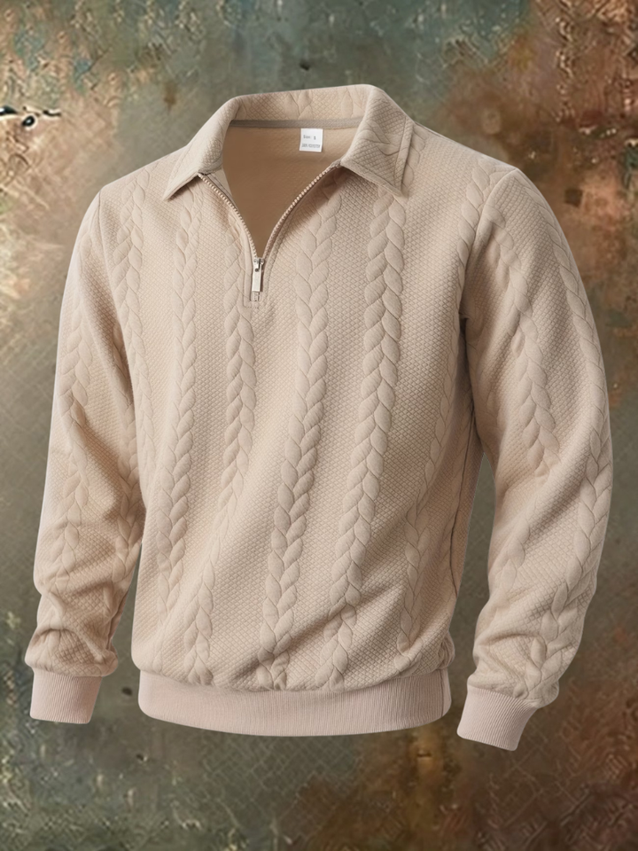 Belvorn - Premium Zopfstrick-Half-Zip-Pullover