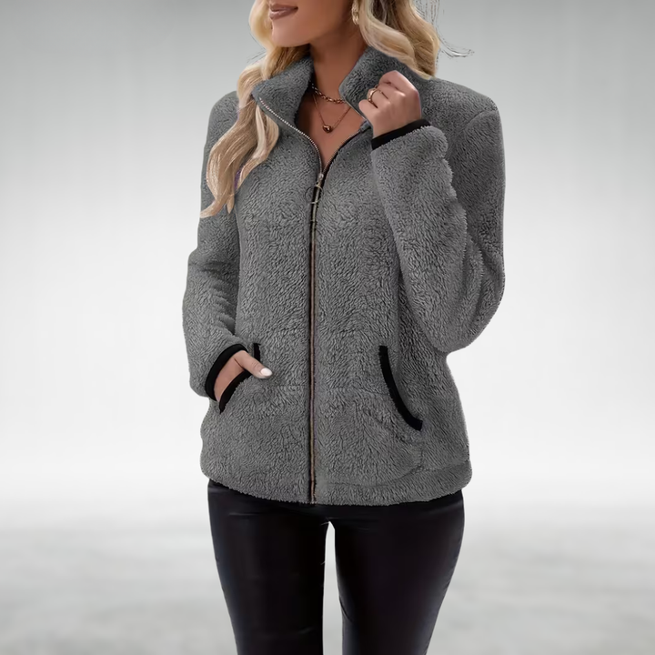 Zafrielle - Softtouch-Jacke mit durchgehendem Reißverschluss