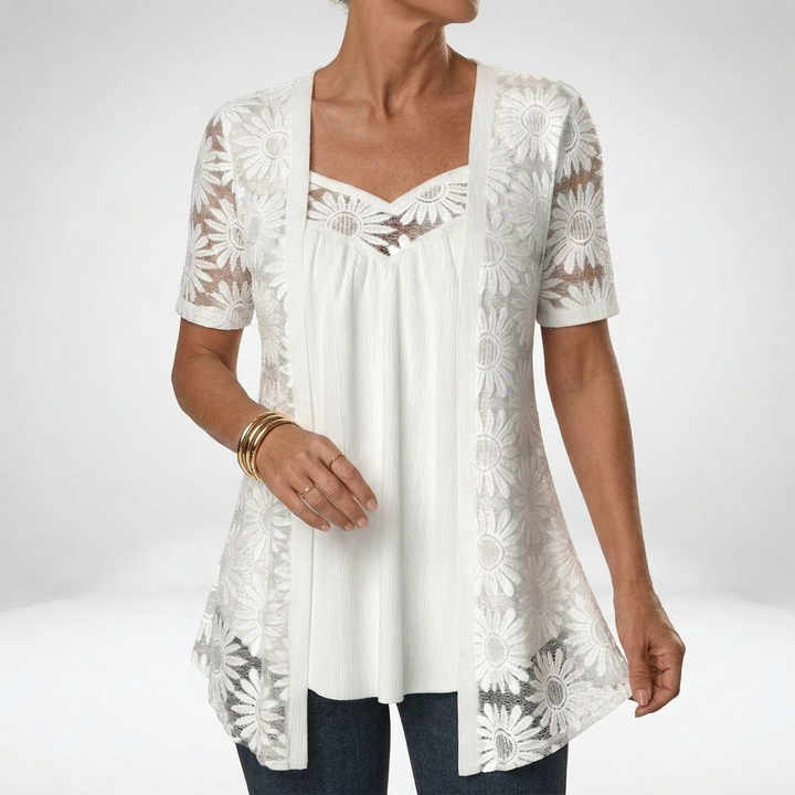 Lucette - Elegante Bluse mit Spitzendetails