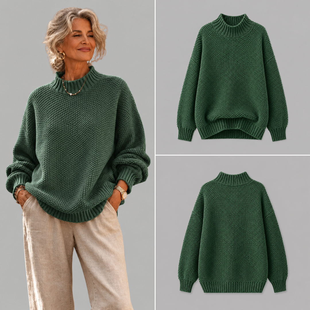 Oriane - Strukturierter Stehkragenpullover