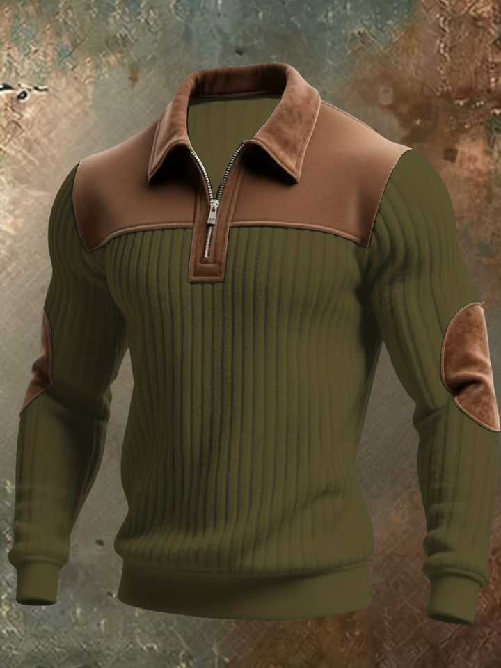 Eldvane - Premium-Rippstrick-Half-Zip-Pullover