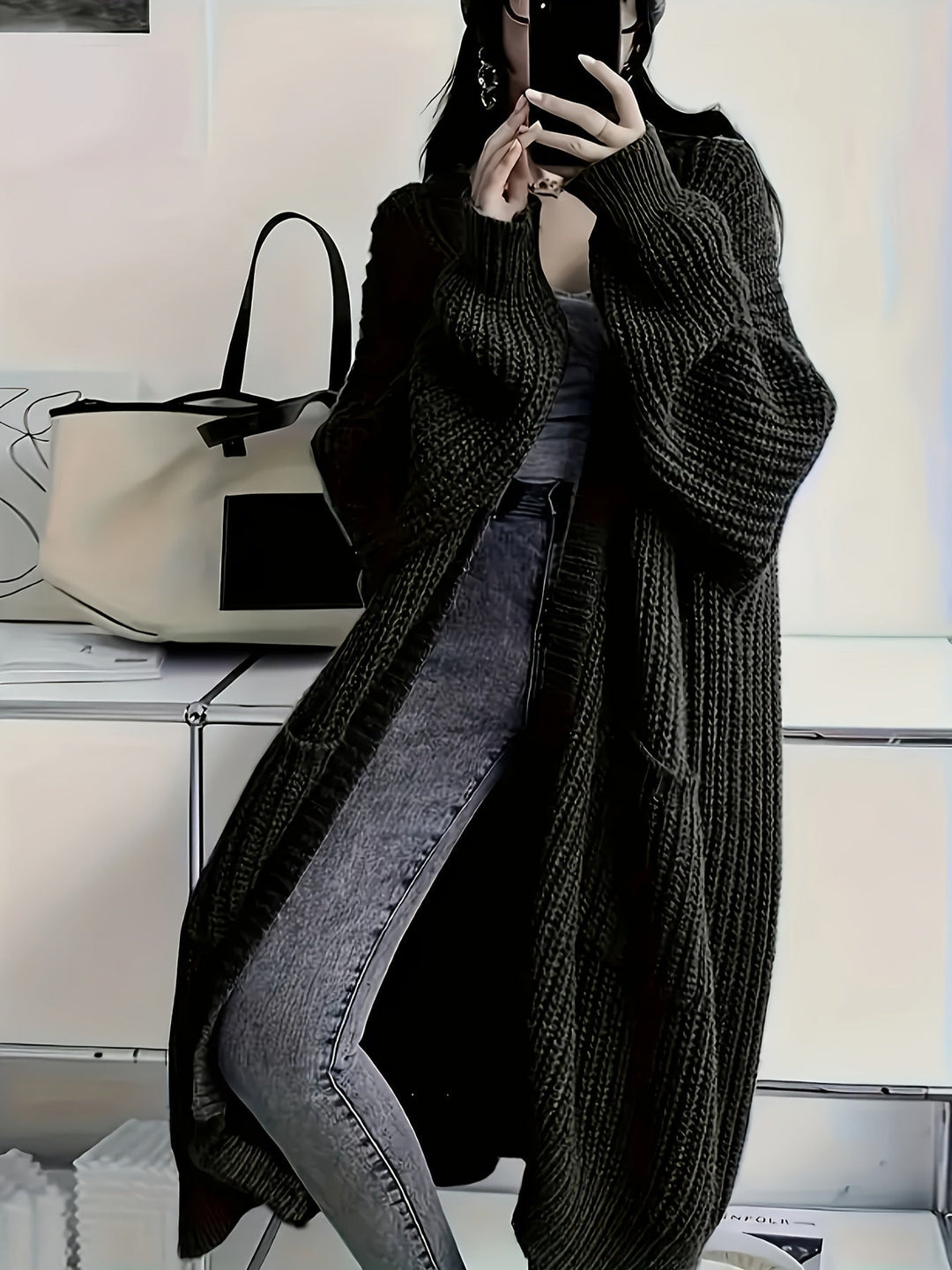 Rosalienne - Weichgriffiger Longcardigan