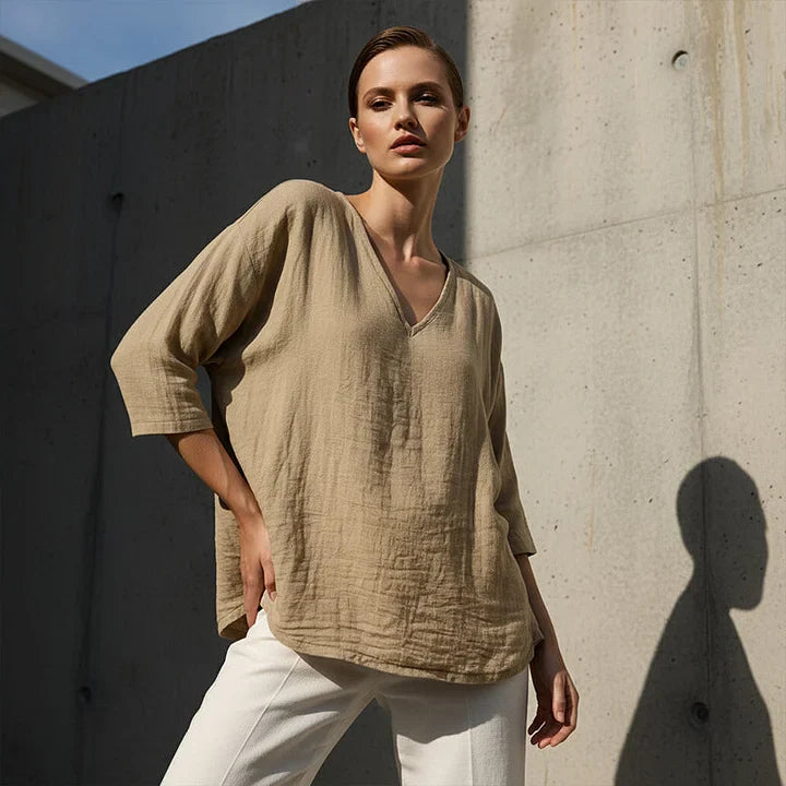 Rhianna - Elegante Bluse mit V-Ausschnitt
