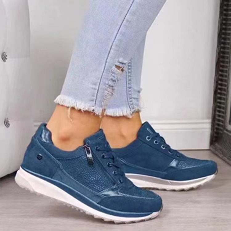 Raina - Schnür-Sneaker mit seitlichem Reißverschluss und lässiger Passform