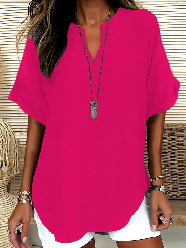 Xalina - Bluse mit weicher Haptik und Ausschnitt-Detail