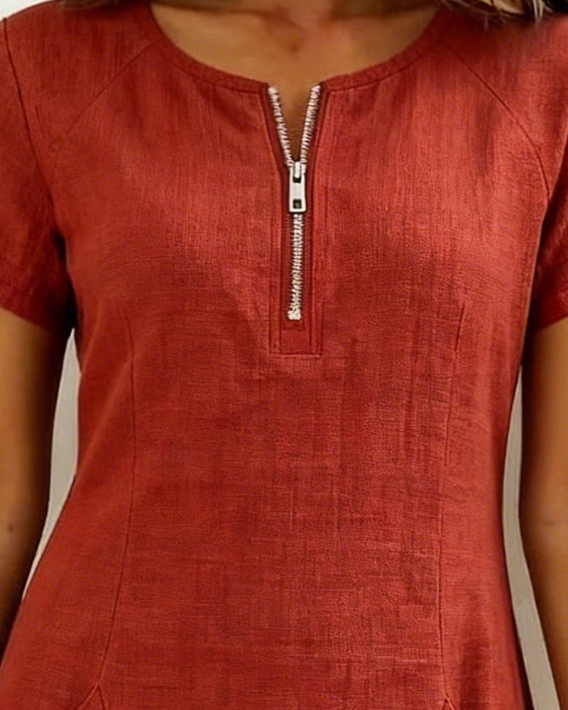 Ravelle - A-Linien-Kleid aus Leinen mit weicher Haptik