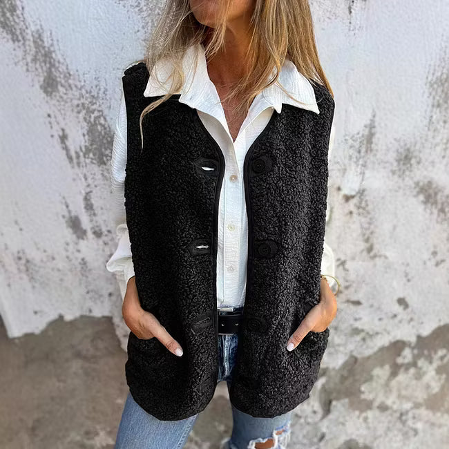Ailyn - Strukturierter Langarm-Cardigan mit Knopfleiste