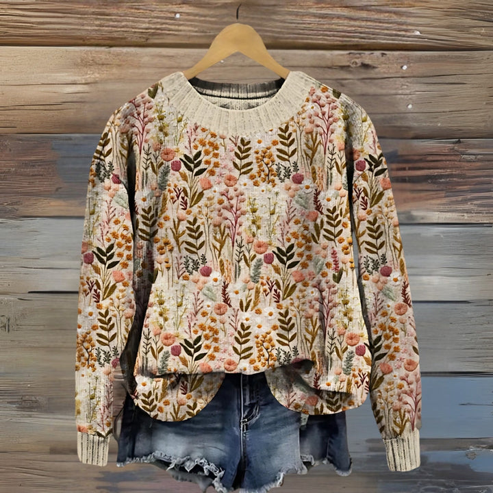 Aylinrae - Weicher floraler Pullover