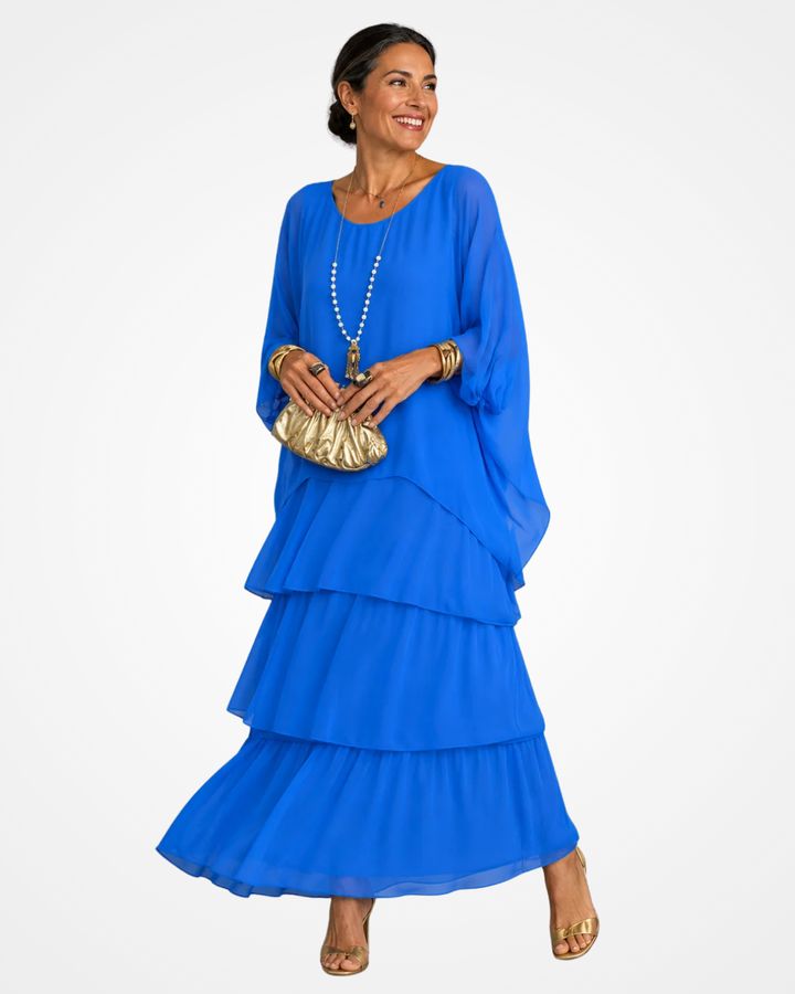 Sylvia - Fließendes Soft-Touch-Maxikleid