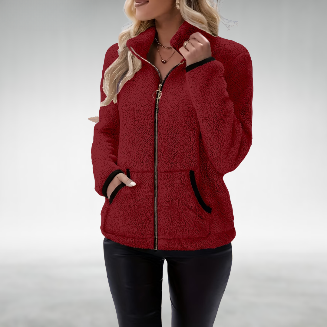 Zafrielle - Softtouch-Jacke mit durchgehendem Reißverschluss
