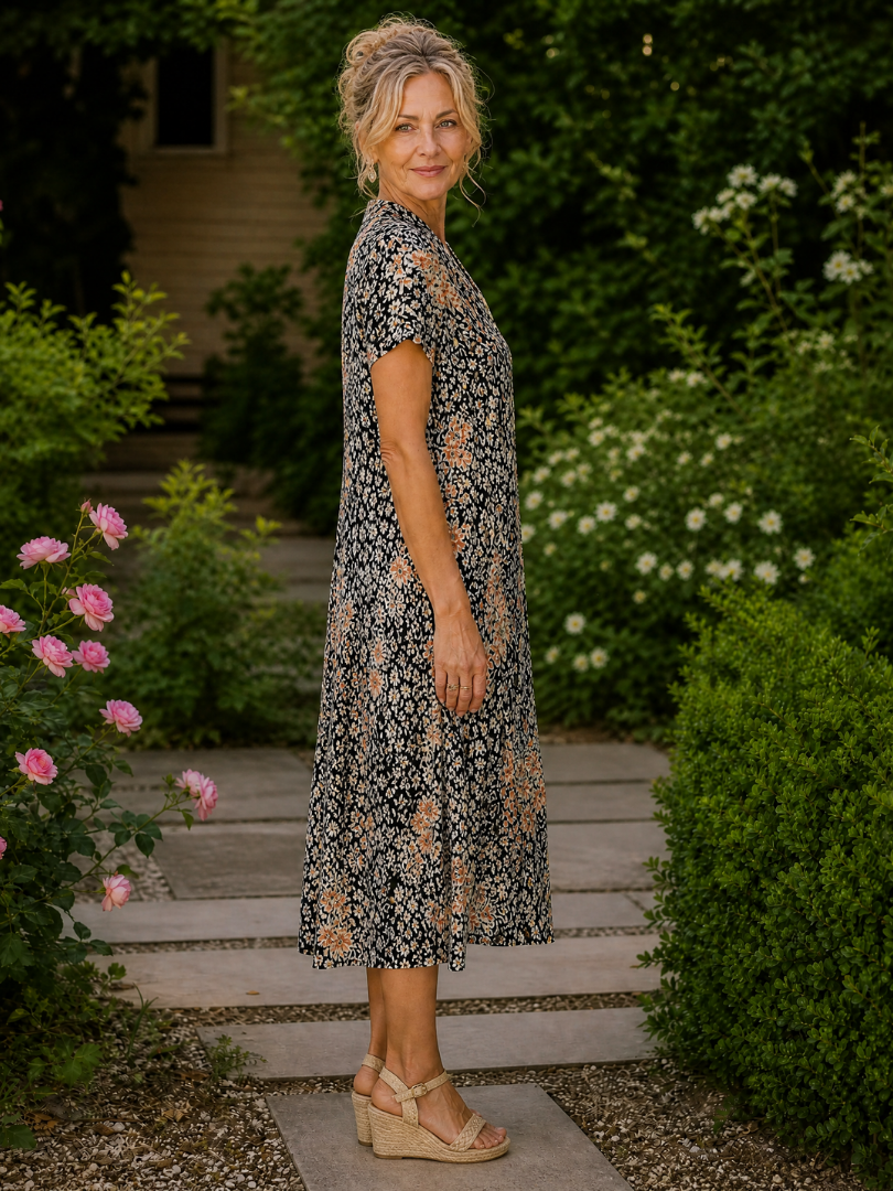 Genevieve - fließendes Midi-Hemdblusenkleid