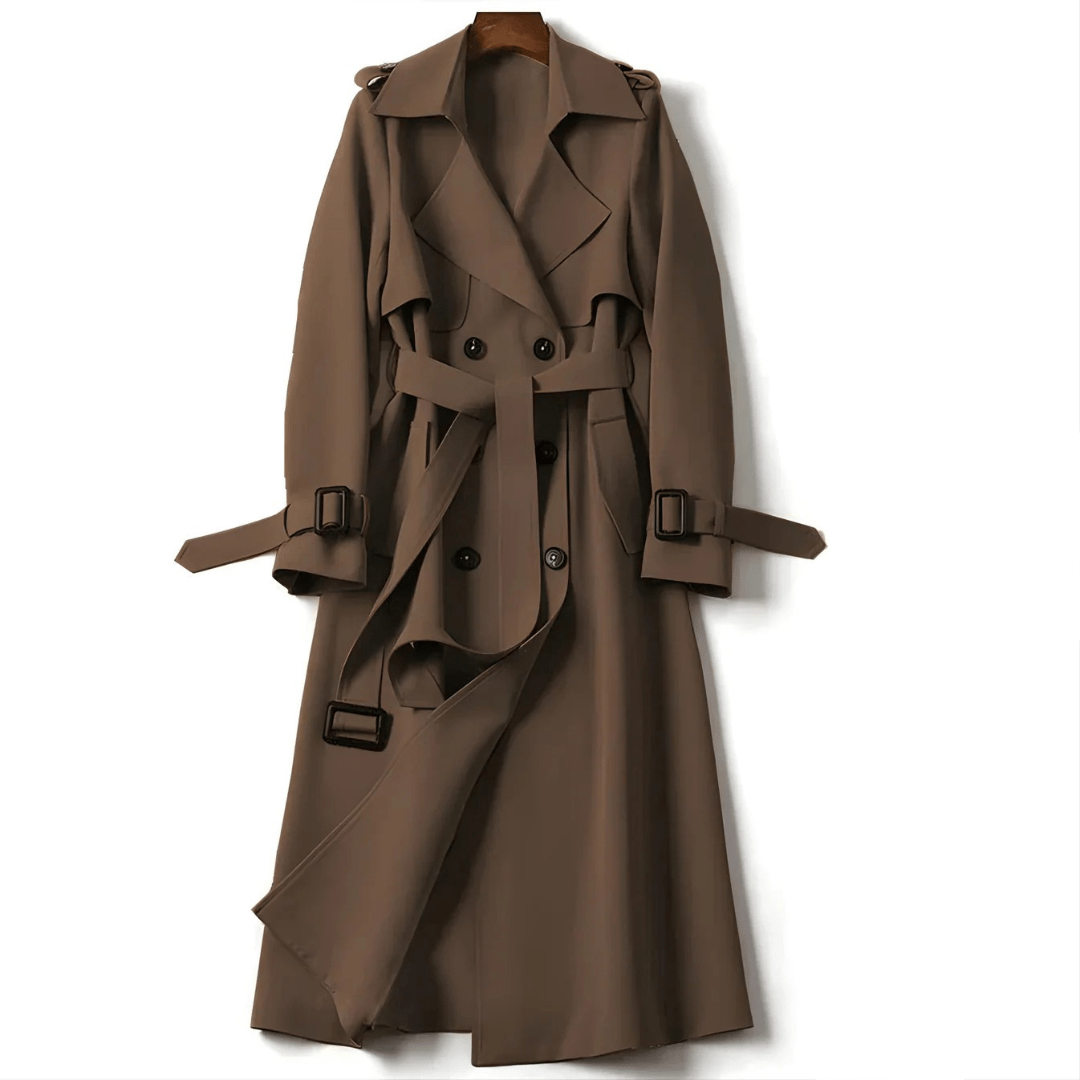 Aliki - Doppelreihiger Trenchcoat mit Gürtel