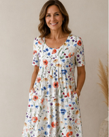 Ailith - drapiertes Soft-Touch-Kleid