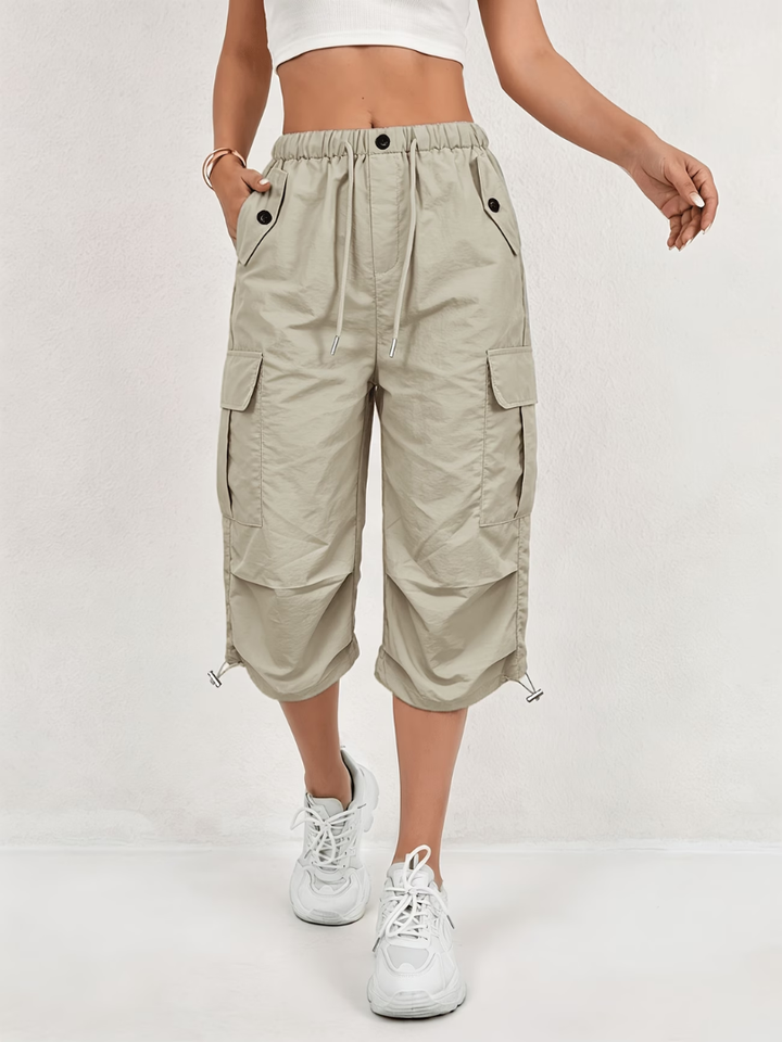 Donatella - Leichte Cargo-Caprihosen mit Stretch