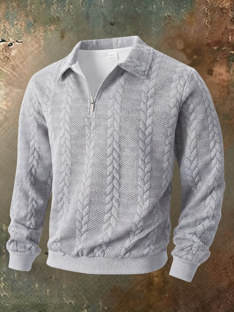 Belvorn - Premium Zopfstrick-Half-Zip-Pullover