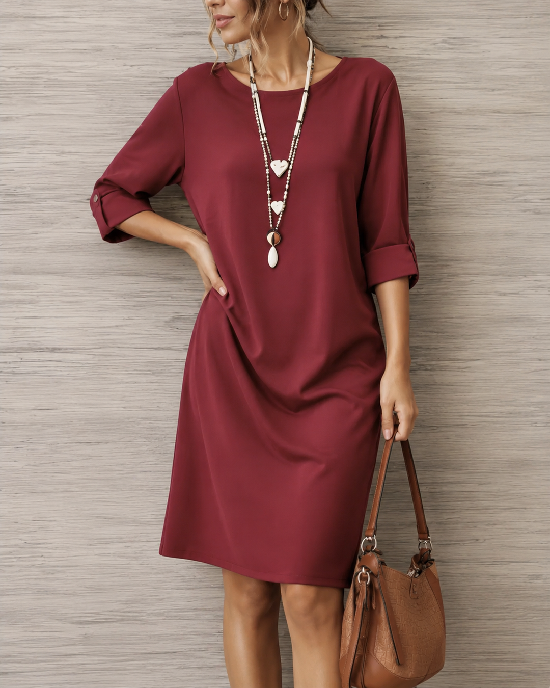 Delya - Drapiertes Midikleid
