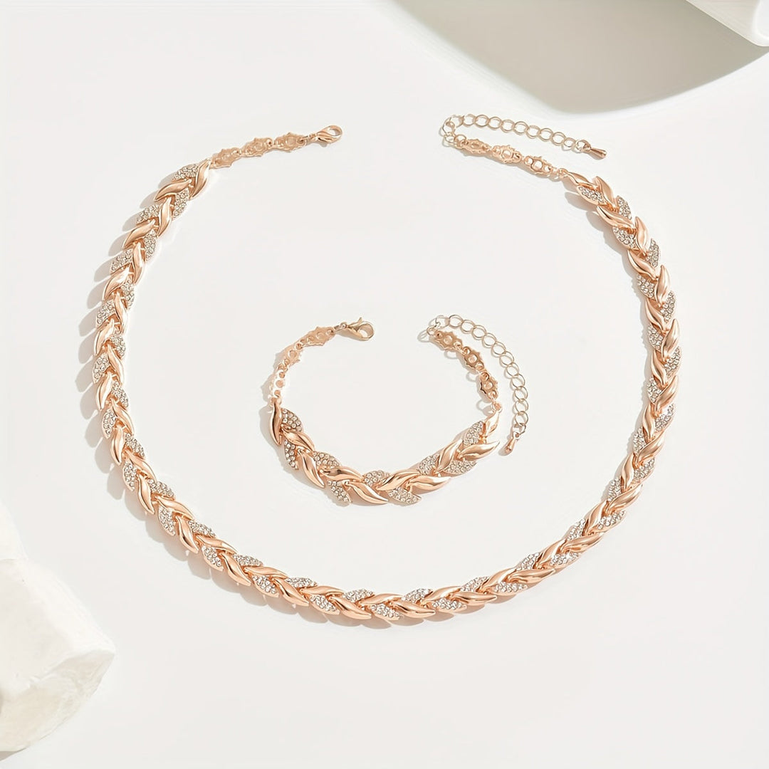 Yvonne - Funkelndes Halsketten- und Armband-Set
