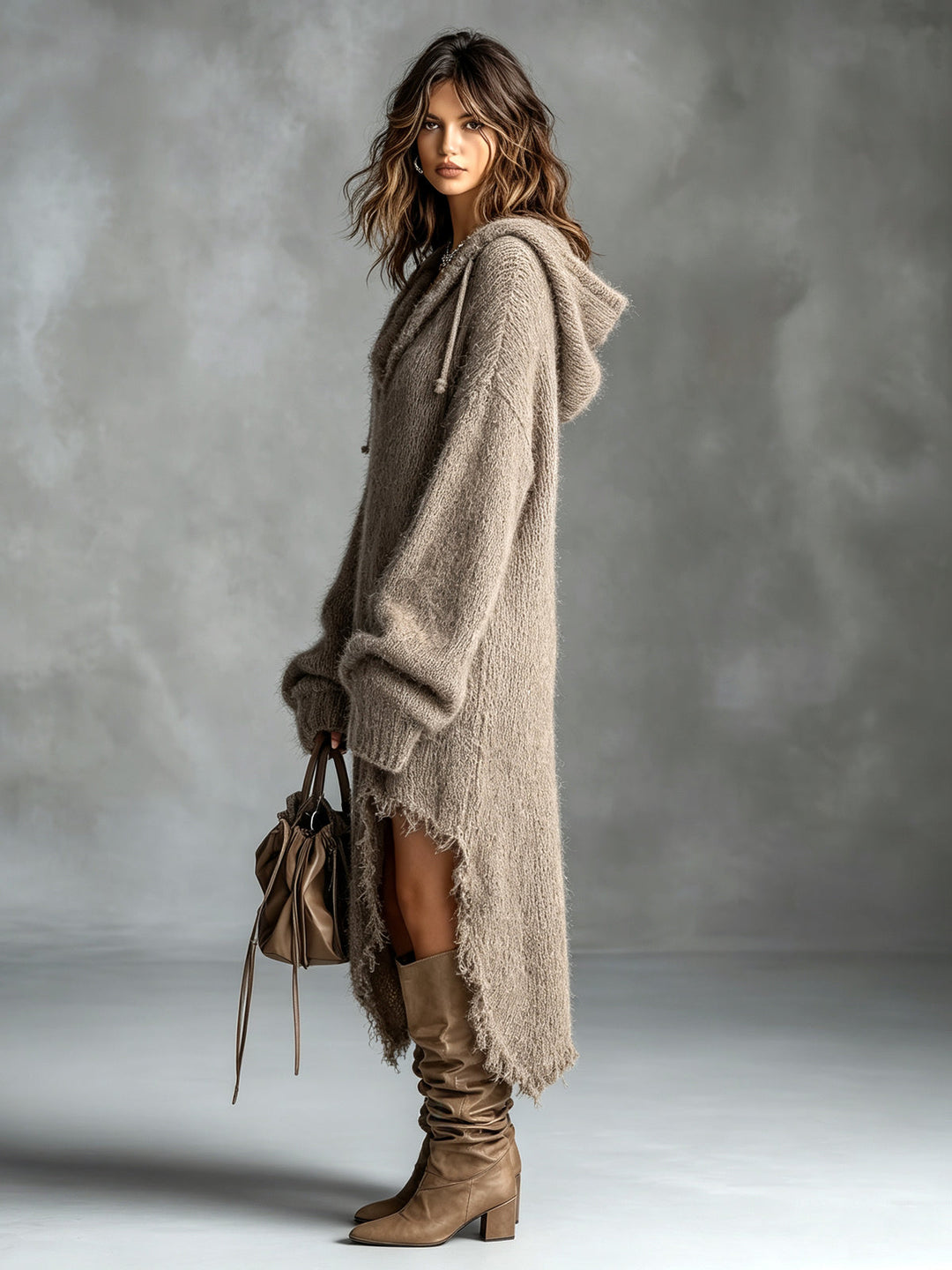 Liesel - Oversize-Midi-Kleid mit Kapuze