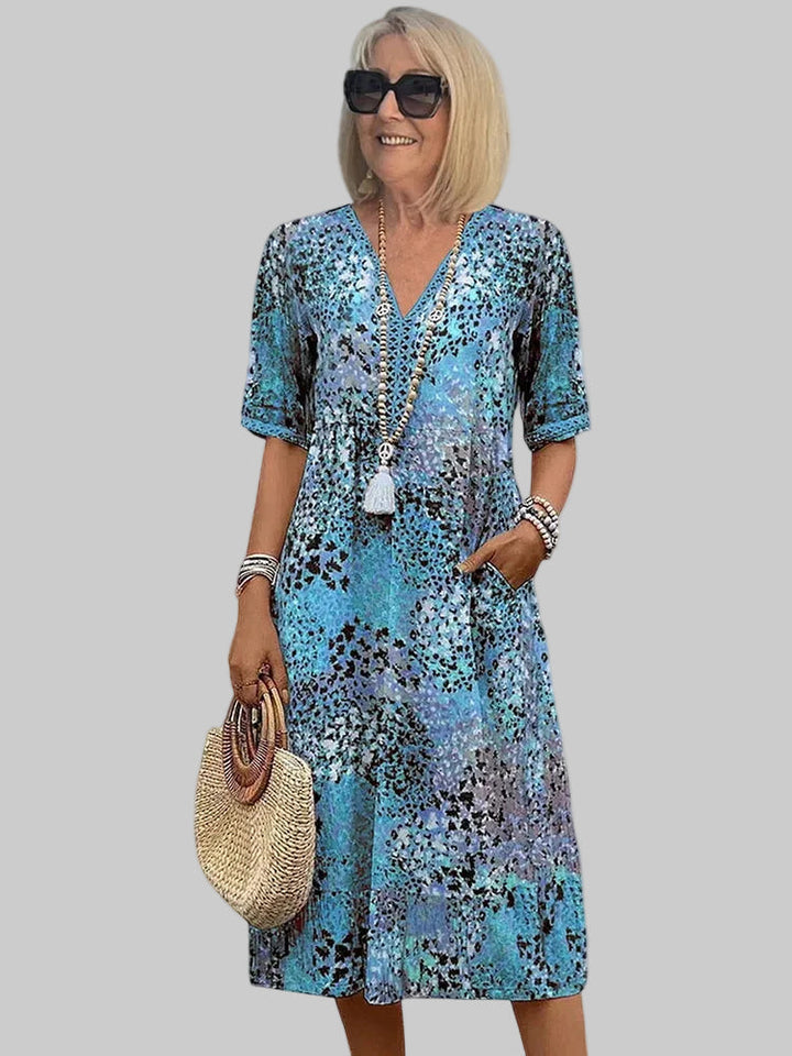 Marisse - Soft-Touch-Midikleid mit Blumenprint