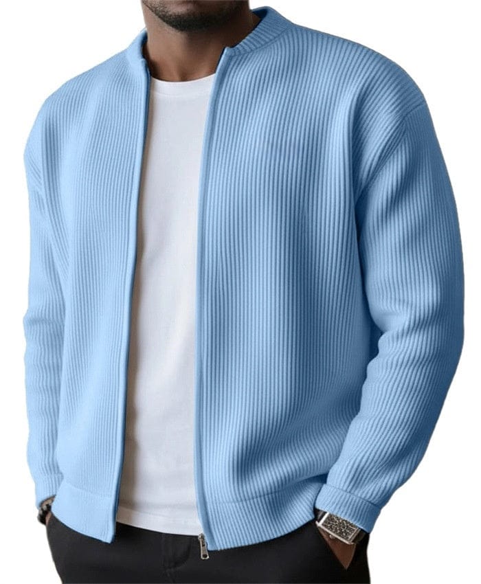 Foster - Rippstrick-Cardigan mit Frontreißverschluss