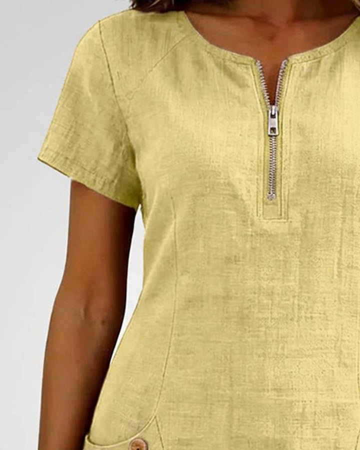 Girella - Luftiges A-Linien-Kleid aus Leinen