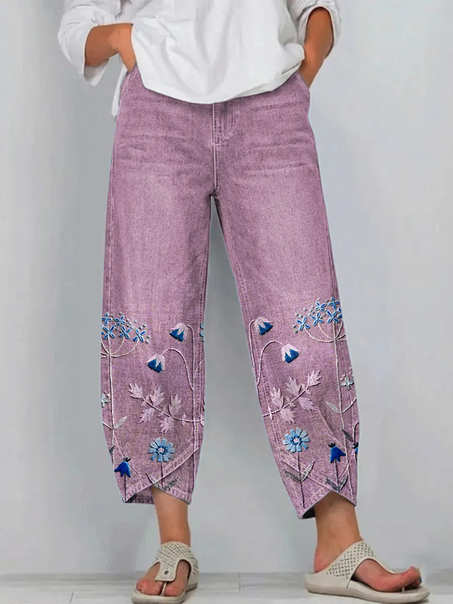 Giada - Bedruckte Relaxed-Fit-Jeans
