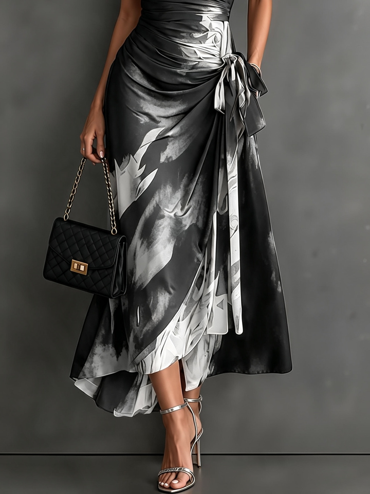 Roselle - Seidiges Maxikleid mit Hemdkragen
