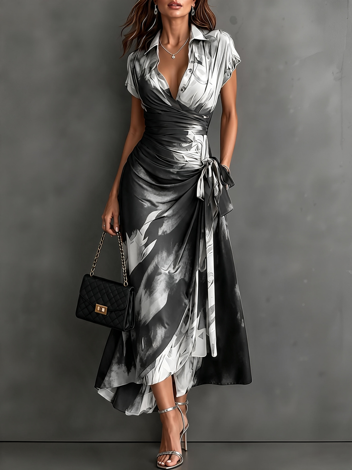 Kaia - Weiches Wickel-Hemdkleid