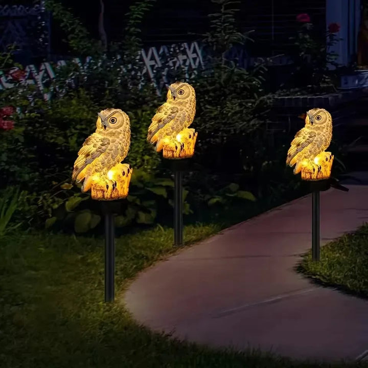 Amora - Dekorative Eulen-Gartenlampe