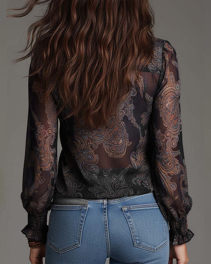 Norina - Soft-Touch-Bluse mit V-Ausschnitt