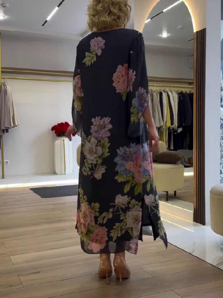 Halle - Lockeres, florales Maxikleid