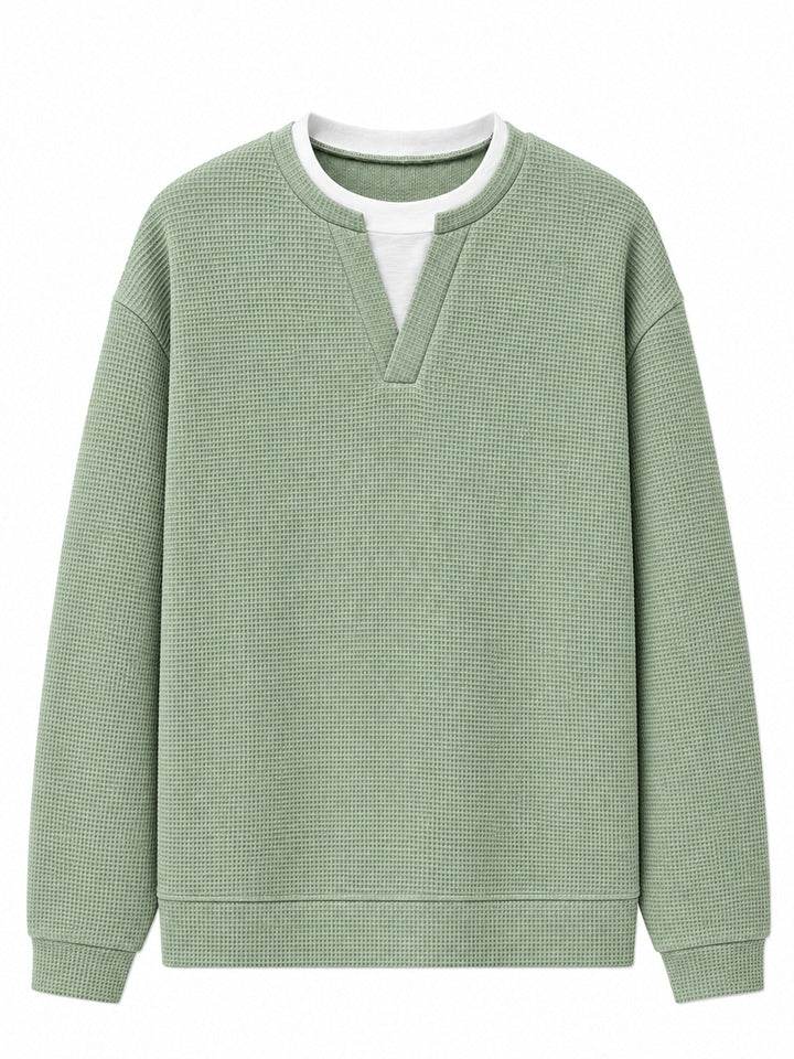 Oswald - Langarmshirt mit Waffelstruktur