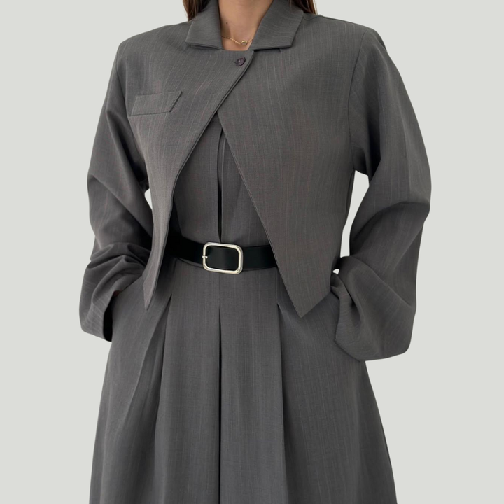 Lorayae - Soft-Touch Set aus weit geschnittenem Jumpsuit und Jacke