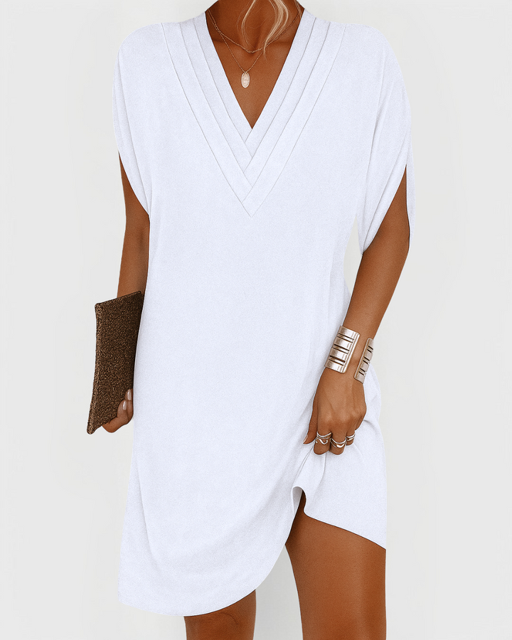 Sierra - Soft-Touch-V-Ausschnitt-Kleid