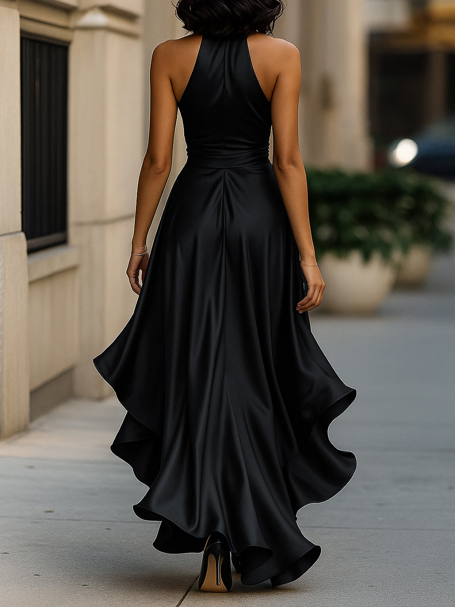 Palmer - Luxuriöses Maxi-Wickelkleid mit Neckholder