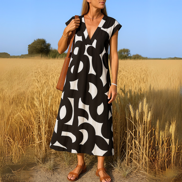 Tallisia - Midikleid mit V-Ausschnitt und weichem Griff