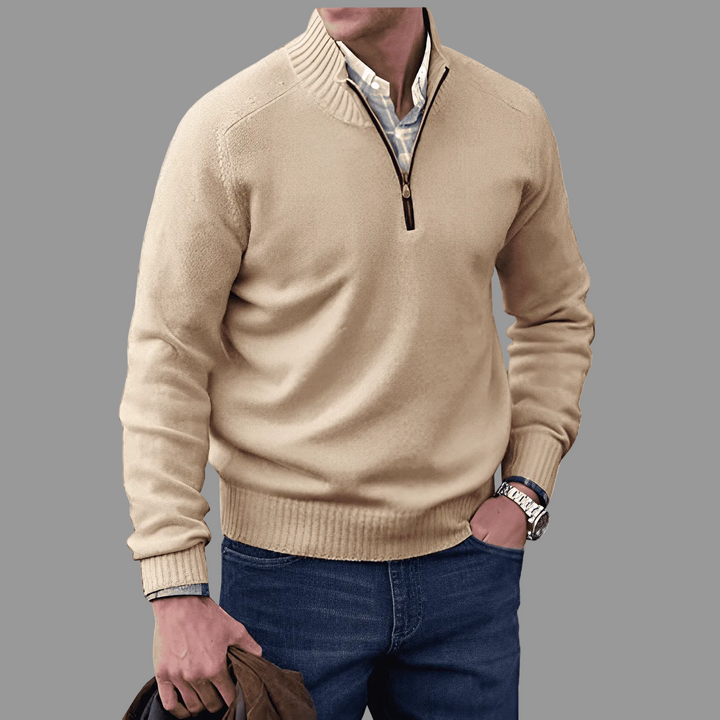 Saven - Half-Zip-Pullover mit weicher Haptik