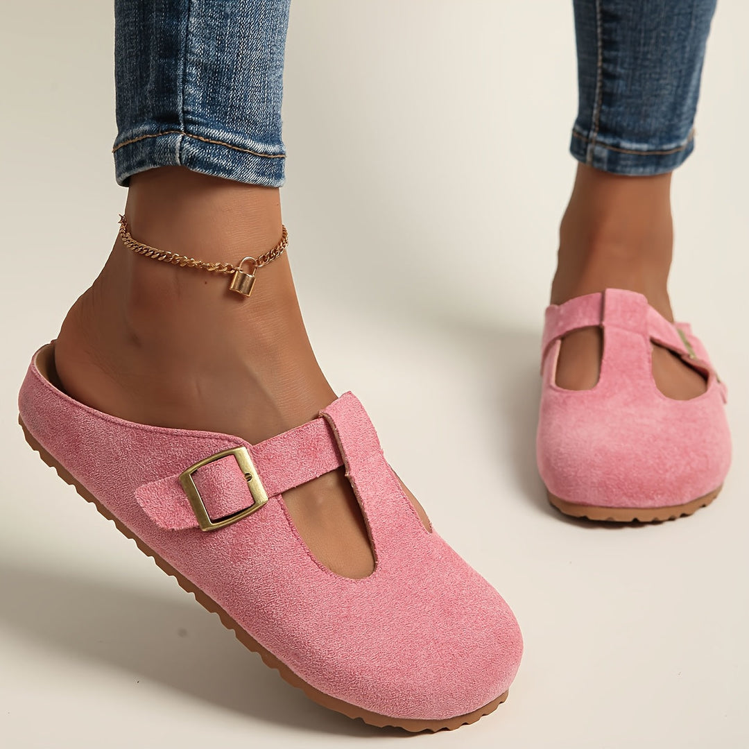 Korae - T-Riemchen-Clogs mit Schnalle